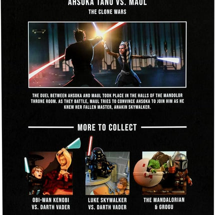 Fandrop SW02-Star Wars: The Clone Warsâ - Ahsoka Tano VS. Maul Combines an Epic Diorama, Artifacts & Scene Marker Creating A Display to Enhance Collection, 4 to Collect