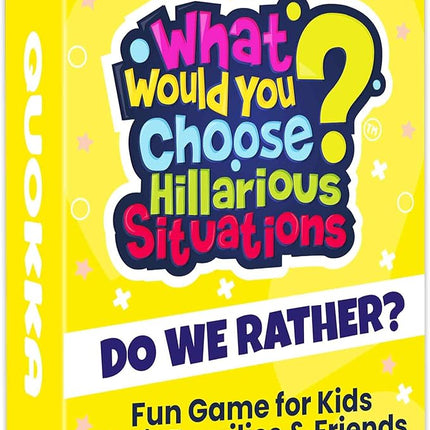 QUOKKA Card Game for Teens, Kids & Adults – 500+ Hilarious Situations | What Would You Choose Challenge | Family & Party for Game Nights, Friends, Travel & Sleepovers, Age 7+
