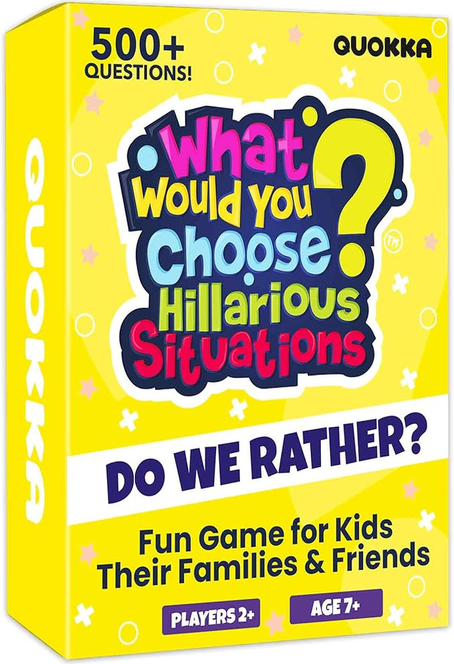QUOKKA Card Game for Teens, Kids & Adults – 500+ Hilarious Situations | What Would You Choose Challenge | Family & Party for Game Nights, Friends, Travel & Sleepovers, Age 7+