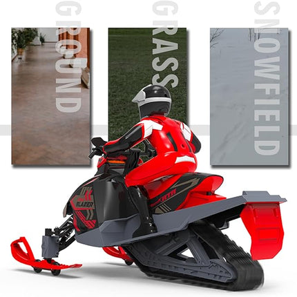 POCO DIVO Trail Blazer Snowmobile, 19” RC Tracked Snow Motorcycle Skimobile, 1/6 Racing Sports Motorbike, Dual Ski Snowboards Off-Road Sledge Motor Sled, Raido Control Tractor Rider Switchback Vehicle