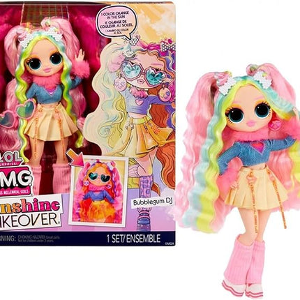 L.O.L. Surprise! OMG Sunshine Color Change Bubblegum DJ Fashion Doll with Color Changing Hair and Fashions and Multiple Surprises – Great Gift for Kids Ages 4+
