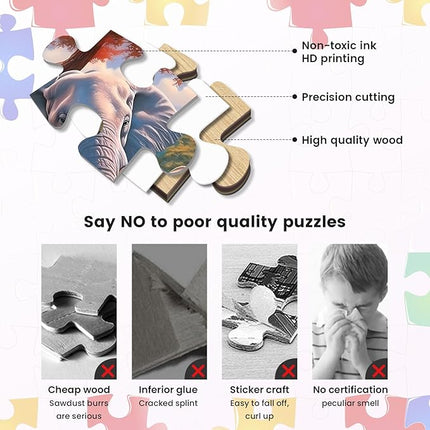 100 Piece Big Piece Jigsaw Puzzle for Seniors Elephant Forest Dementia Large Piece Puzzles for Seniors- Alzheimer's Activity for Adults Puzzle- Best Memory Game for Patiens in Nursing Home 15" x 19"