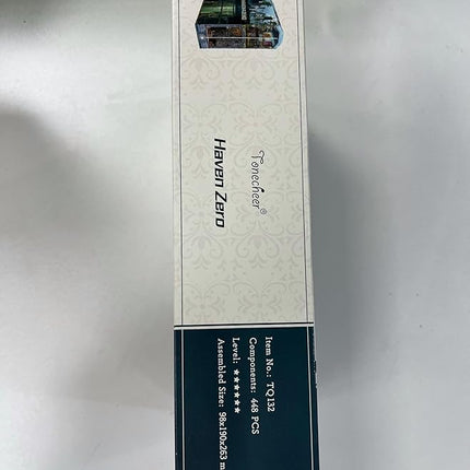 Tonecheer DIY Book Nook Kit for Adults, Wooden 3D Puzzle Bookend Diorama Bookshelf Insert Decor Fancy Books, Booknook Miniature House Kit with Dust Cover and Sensor LED (Haven Zero)