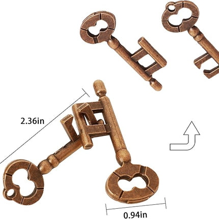 Metal Brain Teasers Puzzles for Kids and Adults 3 PCS Unlock Interlocking Puzzles IQ Logic Test Disentanglement Educational Toy for Kids Adults