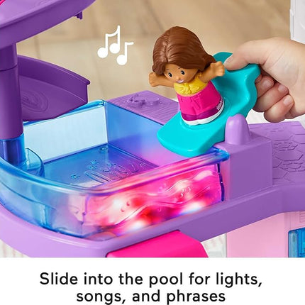 Fisher-Price Little People Toddler Toy Barbie DreamHouse Playset with Music Lights & Figures for Pretend Play Kids Ages 18+ Months
