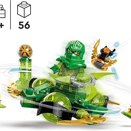 LEGO NINJAGO Lloyd’s Dragon Power Spinjitzu Spin 71779 Green Spinning Building Toy with Ninja Lloyd Minifigure, Gift Idea for Boy and Girl Ninja Fans Ages 6+ Who Love Interactive Action Toys