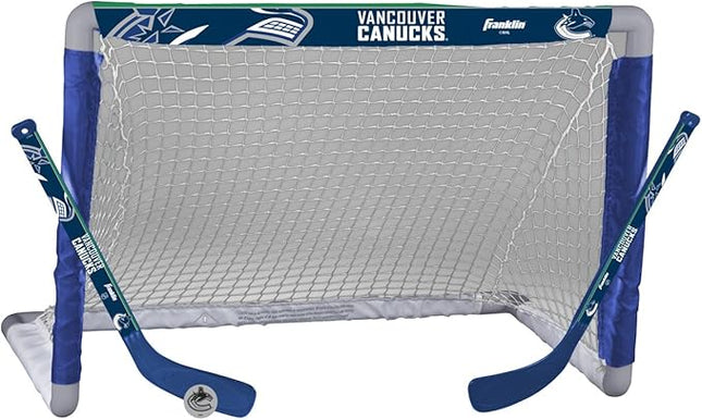 Franklin Sports NHL Mini Hockey Set - Kids Indoor Knee Hockey Goal, Ball, + 2 Stick Combo - Youth Team Indoor Toy Set - Official - Ages 3+