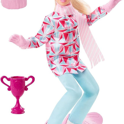 Barbie Snowboarder Fashion Doll, Winter Sports Theme with Blonde Hair, Jacket, Pants & Snowboard Accessories