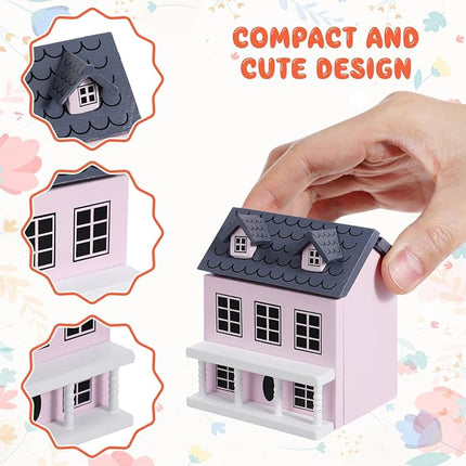 Toyvian Dollhouse Miniature House Christmas Village Houses Wooden Dollhouse kit Toy House Model Tiny Wooden