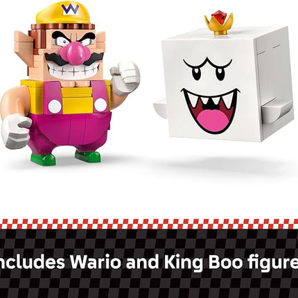 LEGO Super Mario: Mario Kart – Wario & King Boo Building Toy for Kids - Buildable Car Toys W/Drifting Action for Boys & Girls, Ages 8+ - Pretend Play Gift Idea for Birthdays & Any Gaming Fans - 72038