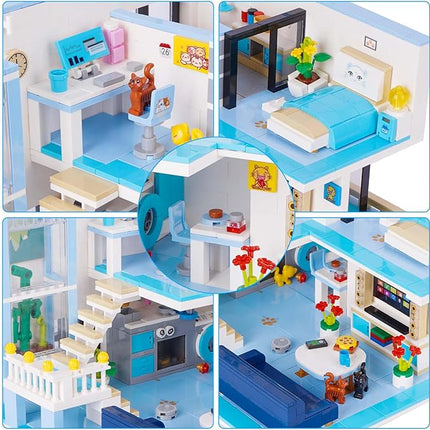 Friends House Building Block Set, Pets Collection Small Brick Model Set, Creative Mini Toy Building Sets, Children’s Day Birthday for Teens Kids Boys Girls 8+, 1235 PCS