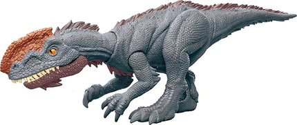Mattel Jurassic World Strike Attack Dinosaur Toy with Single-Strike Action & Movable Joints, Monolophosaurus Action Figure Includes Digital Play