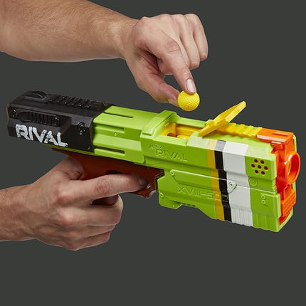 Nerf Rival Kronos XVIII-500 Blaster, Breech-Load, 5 Rival Rounds, Spring Action, 90 FPS Velocity, Green (Amazon Exclusive)