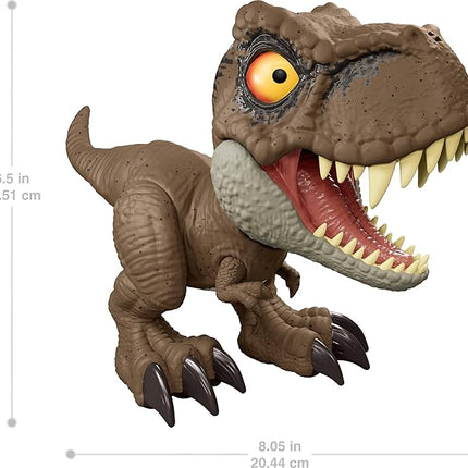 Mattel Jurassic World Roar Command Tyrannosaurus Rex Dinosaur Figure Toy, Record and Play Dino Speak T-Rex, Tail-Activated Attack & Roar