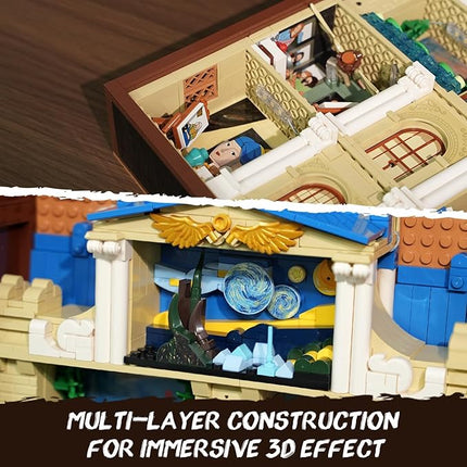 Artworks Painting Frame Building Set with Lights, Artistic Painting Building Brick for Home Office Decor, Collectible Art Building Block Kit for Adults Boys Girls Ages 12+ (Not Wall-Mountable)