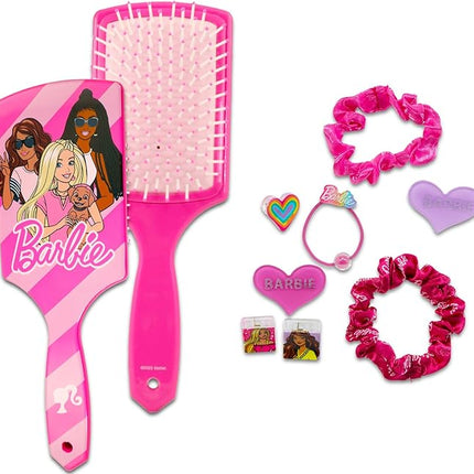 Barbie Hair Accessories Set for Kids - Bundle with Barbie Hair Brush, Barbie Hair Scrunchies, Stickers, and More | Barbie Hair Accessories for Girls