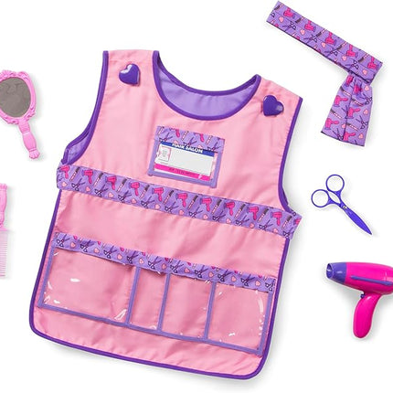 Melissa & Doug Hair Stylist Role Play Costume Dress-Up Set (7 pcs)