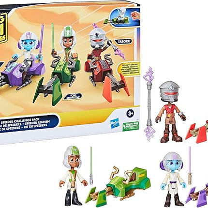 Star Wars: Young Jedi Adventures Speeder Adventure Pack, 3-Pack Action Figures & Vehicles, 4-Inch Scale Preschool Toys for 3 Year Old Boys & Girls (Amazon Exclusive)