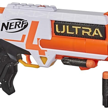 Nerf Ultra Four Dart Blaster - 4 Ultra Darts, Single-Shot Blasting, 2-Dart Storage - Compatible Only Ultra Darts