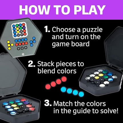 Educational Insights Kanoodle Fusion Light-Up Puzzle Game for Kids, Teens, & Adults, Brain Teaser Puzzle Game Featuring 50 Challenges, Ages 7+