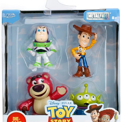 Jada Toys Toy Story Metalfigs 4-Pack – Buzz Lightyear, Woody, Alien, Lotso – Gift Set for Kids and Fans Ages 8+ – Pixar Characters– 2.5” Diecast Collectible Figure