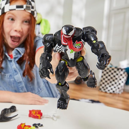 Spider-Man MixMashers Marvel Venom Custom Mix-and-Match Deluxe Action Figure & Accessories, 5-Inch-Scale (12 cm) Super Hero Toys for Kids Ages 4+