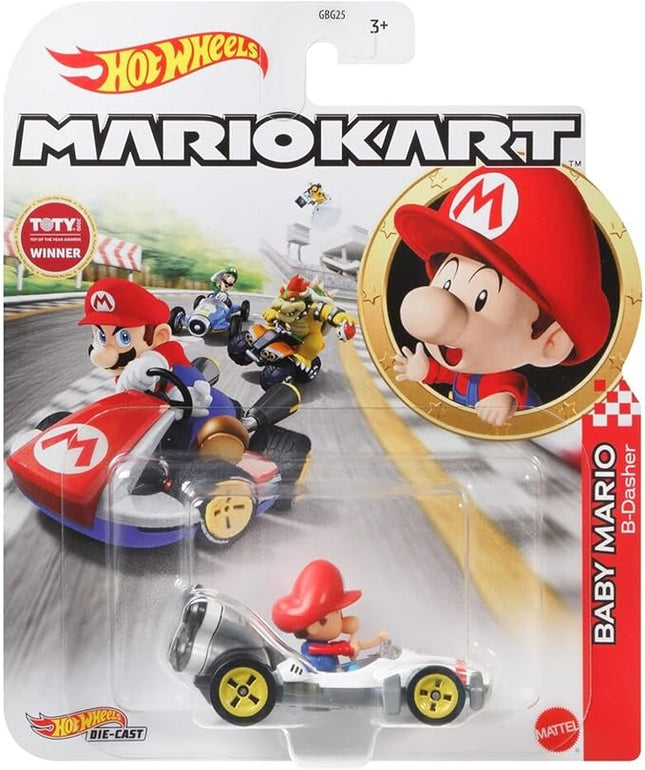 Hot Wheels Mario Kart Characters and Karts as 1:64 Die-Cast Cars