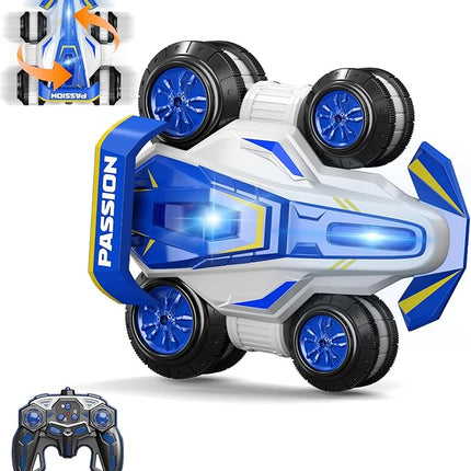 Upgraded Remote Control Car 360° Spins RC Car 2- in-1 Anti-Gravity RC Racer Wheelie Drift Stunt Car with Lights&Music Birthday Gifts Toys for 6 7 8 9 10 11 12 Year Old Boys