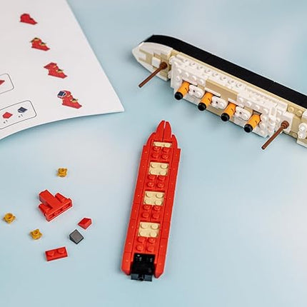 Brick Loot Titanic Micro Building Blocks Set – 217-Piece DIY Ship Model Kit, Mini Bricks for Adults & Kids, 3D Puzzle STEM Toy, Collectible Display, Gift for Ship Lovers & Puzzle Fans (Medium)