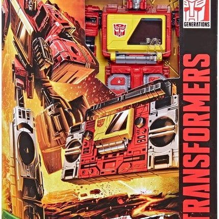 Transformers Toys Generations War for Cybertron: Kingdom Voyager WFC-K44 Autobot Blaster & Eject Action Figure - Kids Ages 8 and Up, 7-inch