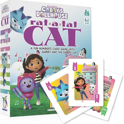 Gabby's Dollhouse Rat-a-Tat Cat - Card Game for Kids - 2-6 Players