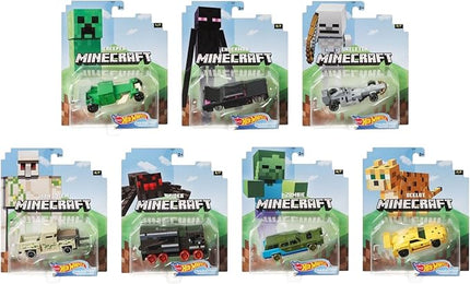 Hot Wheels 2020 1:64 Gaming Characters Cars Minecraft Complete Set of 7