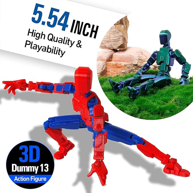 Assembly Completed T13 Action Figure, Titan 13 3D Printed Action Figure, Lucky 13 Assembled Dummy 13 Glow in The Dark