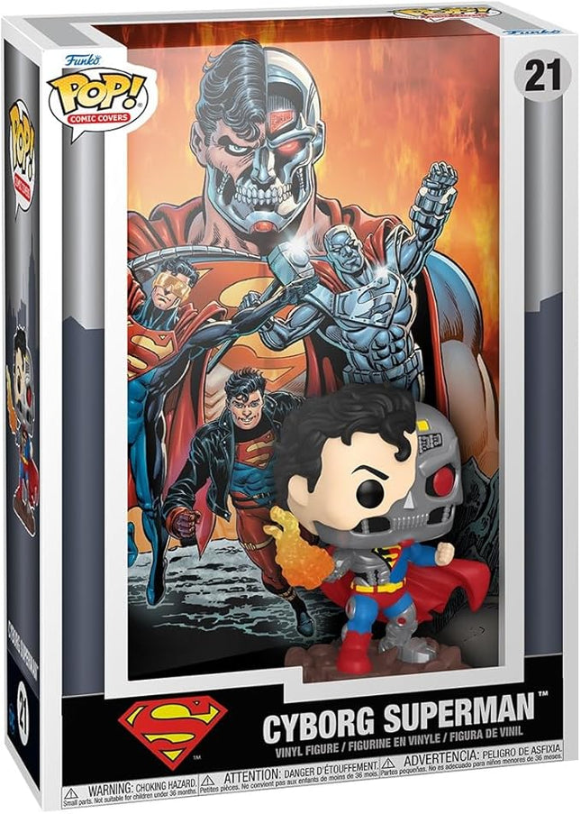 Funko Pop Comic Cover: DC - Cyborg Superman - DC Comics - Collectable Vinyl Figure - Gift Idea - Official Merchandise - Toys for Kids & Adults - Model Figure for Collectors