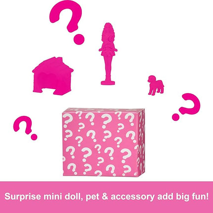 Barbie Mini BarbieLand Doll House Sets, Mini Dreamhouse with Surprise 1.5-inch Doll, Furniture & Accessories, Plus Elevator & Pool