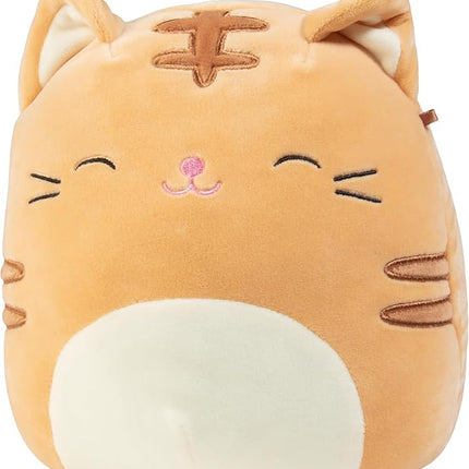 Squishmallows 8-Inch Nathan The Orange Cat - Official Jazwares Plush - Collectible Soft & Squishy Kitty Stuffed Animal Toy - Add to Your Squad - Gift for Kids, Girls & Boys