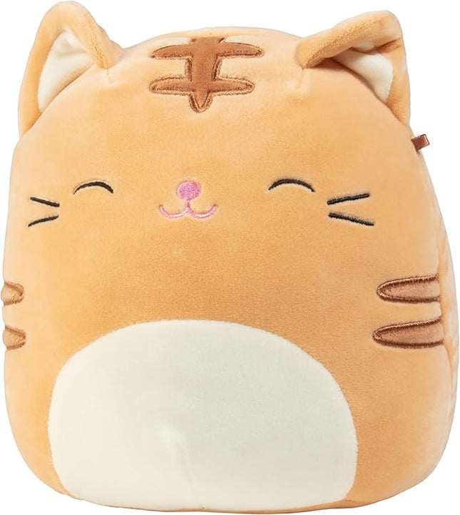 Squishmallows 8-Inch Nathan The Orange Cat - Official Jazwares Plush - Collectible Soft & Squishy Kitty Stuffed Animal Toy - Add to Your Squad - Gift for Kids, Girls & Boys