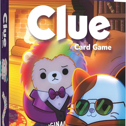USAOPOLY Clue Card Game: Original Squishmallows, Mystery Party Game for Kids & Families, Fun Detective Challenge, Solve Who Took Winston’s Mac n’ Cheese, Ages 8+, 3-4 Players, Fast-Paced Fun