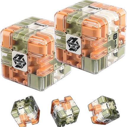 3D Maze Ball Puzzle Fidget Cube - Engaging Brain Teaser Toy for Stress Relief & Focus, Challenging Puzzle Maze Ball Game for Adults, Teens & Kids (Model A-2PCS)