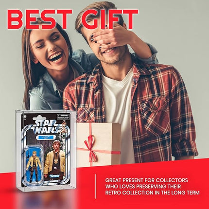 EVORETRO Action Figure Display Case Protector Compatible with Star Wars, Marvel Legends & GI Joe (Carded) 3.75'' Figurine 6/9, 44MM Depth