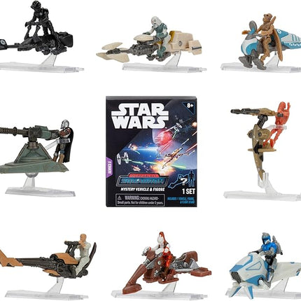 Star Wars Micro Galaxy Squadron Mace Windu’s Jedi Interceptor Mystery Bundle - 3-Inch Light Armor Class and Scout Class Vehicles with Accessories (Amazon Exclusive)