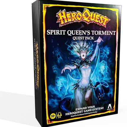 Avalon Hill HeroQuest Spirit Queen's Torment Quest Pack, Requires HeroQuest Game System to Play, Dungeon Crawler Games, Ages 14+, 2-5 Players, Strategy Games