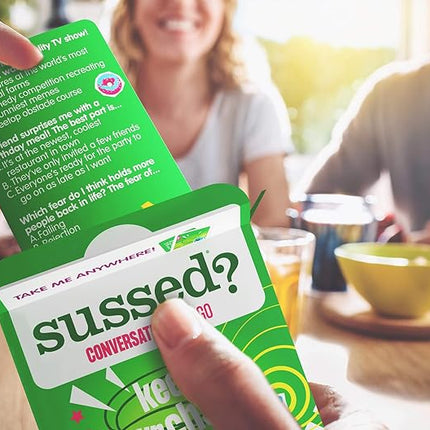 SUSSED “What Would You Do?” Pocket-Sized Question Cards – 231 Fun Conversation Starters for Teens Ages 15+ & Adults | Gift for Travel, Office, Friends & Road Trips