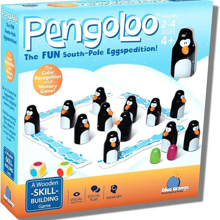 Blue Orange Pengoloo, Wood - Tabletop Strategy and Memory Game for Kids Family Preschool, Ages 4+, Award Winning