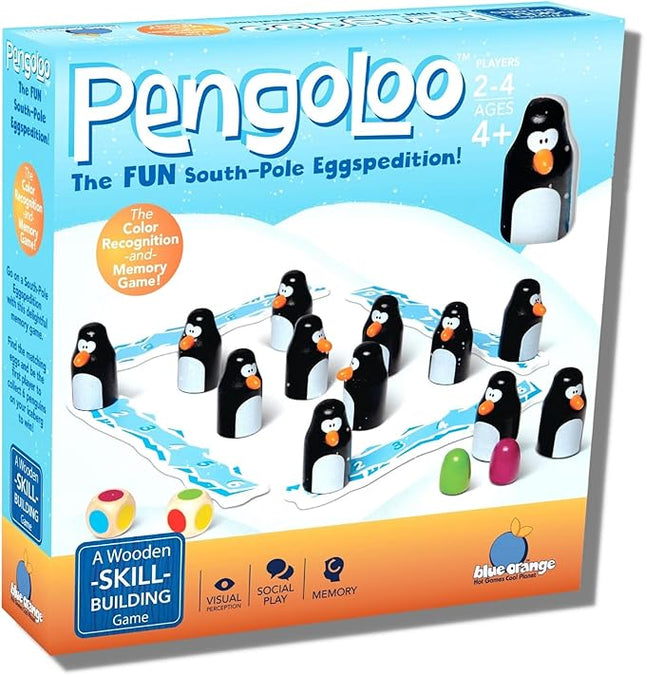 Blue Orange Pengoloo, Wood - Tabletop Strategy and Memory Game for Kids Family Preschool, Ages 4+, Award Winning