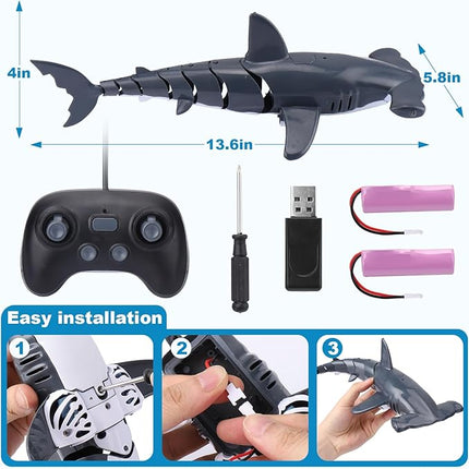 Remote Control Shark Toys for Pool,RC Shark Water Toys