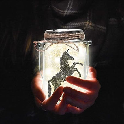 2Pepers DIY Fairy and Unicorn Nightlight Craft Kit (2 Pack), Fairy Lantern Jars Arts and Crafts for Girls, Make Your Own Unicorn Lamp Decor Craft Project, Gifts for Kids