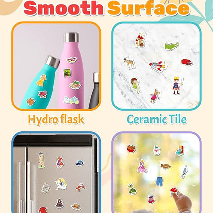 Benresive Reusable Sticker Books for Kids 2-4, Sticker Books for Toddlers 1-3 2-4, Toddler Travel Toys Activities Crafts Gifts - America Map, Fairy, My House