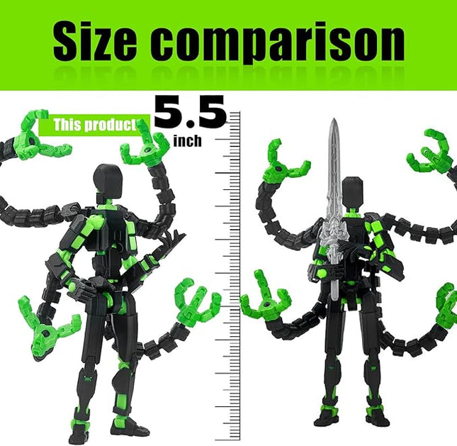 Assembly Completed T13 Action Figure 3D Printed Multi-Jointed Movable T13 Nova 13 Robot 13 Action Figure Desktop Decorations for Game Lovers