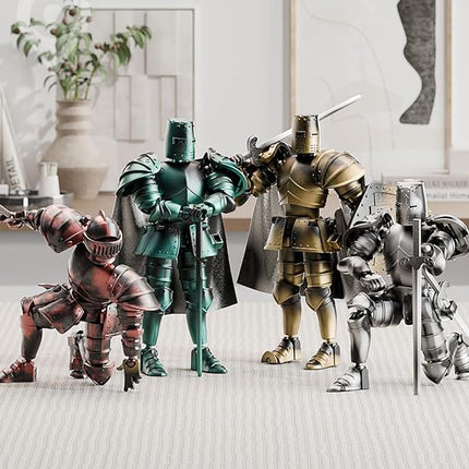 T13 Action Figure,Medieval Knight Action Figures,Dummy Lucky 13,3D Printed Robot Action Figure (Assembly Required)(Green)